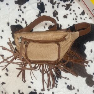 Fringe cowhide Tan and Brown Women's Bag